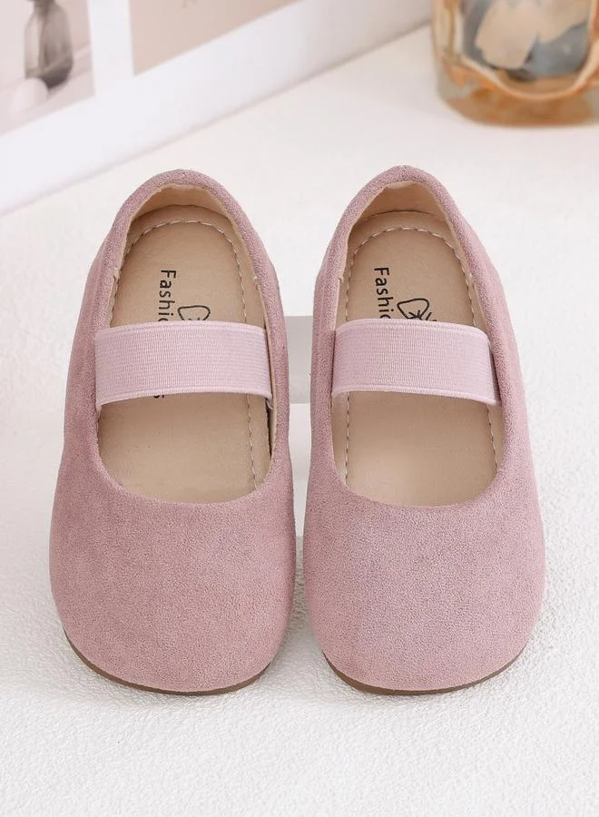 تايك تو حذاء باليرينا بناتي سهل الارتداء شمواه ليلكي